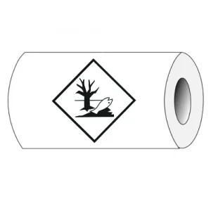 Placa etiqueta materias peligrosas para el medio ambiente